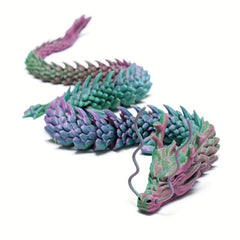 Handcrafted Red Copper 3D Dragon Toy God Dragon Joint Movable Ornament