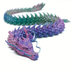 Handcrafted Red Copper 3D Dragon Toy God Dragon Joint Movable Ornament