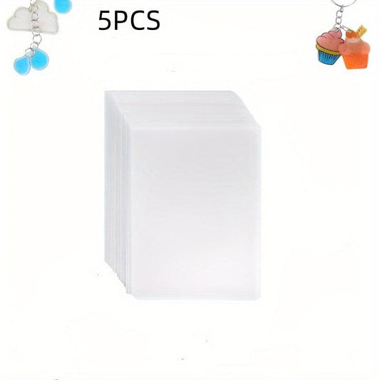 5pcs Blank Heat Shrink Sheets Kit with Shrink Keys Punch for DIY Ornaments