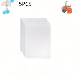 5pcs Blank Heat Shrink Sheets Kit with Shrink Keys Punch for DIY Ornaments