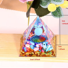 Orgone Pyramid & Amethyst Crystal Ball Set for Positive Energy