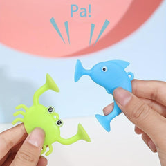 9Pcs Baby Sucker Toy Colorful Puppet Ocean Animal Bath Toys