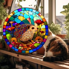 Hedgehog Sun Catcher Window Hanging Garden Yard Indoor Outdoor Ornament