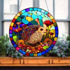 Hedgehog Sun Catcher Window Hanging Garden Yard Indoor Outdoor Ornament