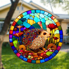Hedgehog Sun Catcher Window Hanging Garden Yard Indoor Outdoor Ornament