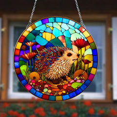 Hedgehog Sun Catcher Window Hanging Garden Yard Indoor Outdoor Ornament