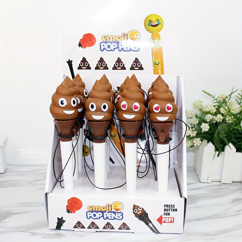 Poop Pens Gag Gift Stress Relief Ballpoint Pen Funny Office Desk Accessories