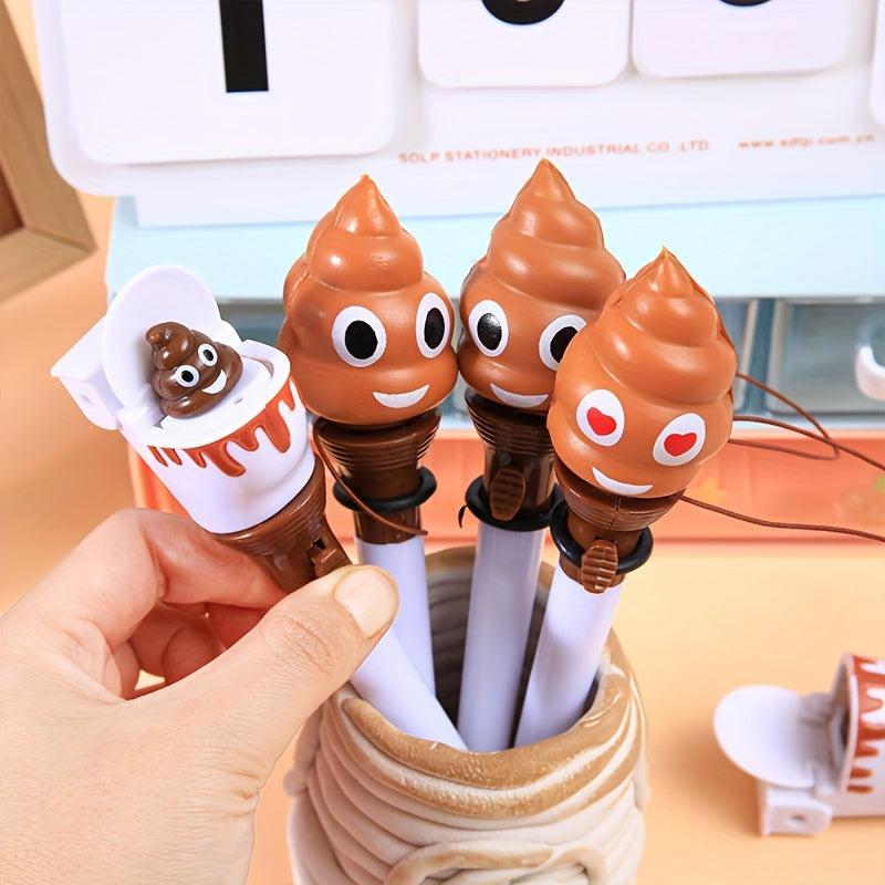 Poop Pens Gag Gift Stress Relief Ballpoint Pen Funny Office Desk Accessories