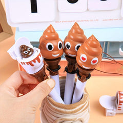 Poop Pens Gag Gift Stress Relief Ballpoint Pen Funny Office Desk Accessories