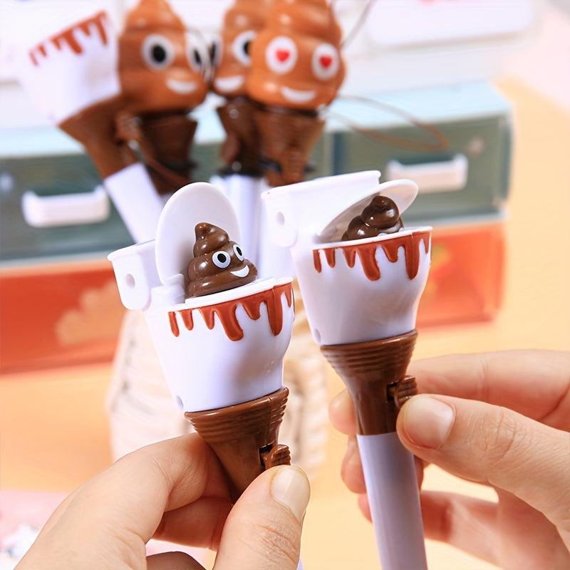 Poop Pens Gag Gift Stress Relief Ballpoint Pen Funny Office Desk Accessories