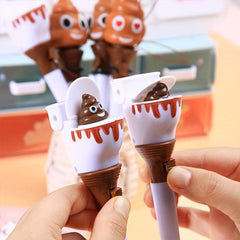 Poop Pens Gag Gift Stress Relief Ballpoint Pen Funny Office Desk Accessories