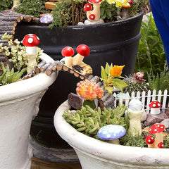 5pcs Mini Mushrooms Fairy Garden Ornaments DIY Craft Home Decor Supplies
