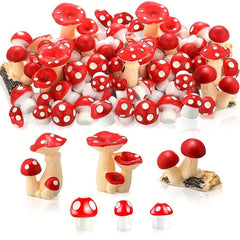 5pcs Mini Mushrooms Fairy Garden Ornaments DIY Craft Home Decor Supplies