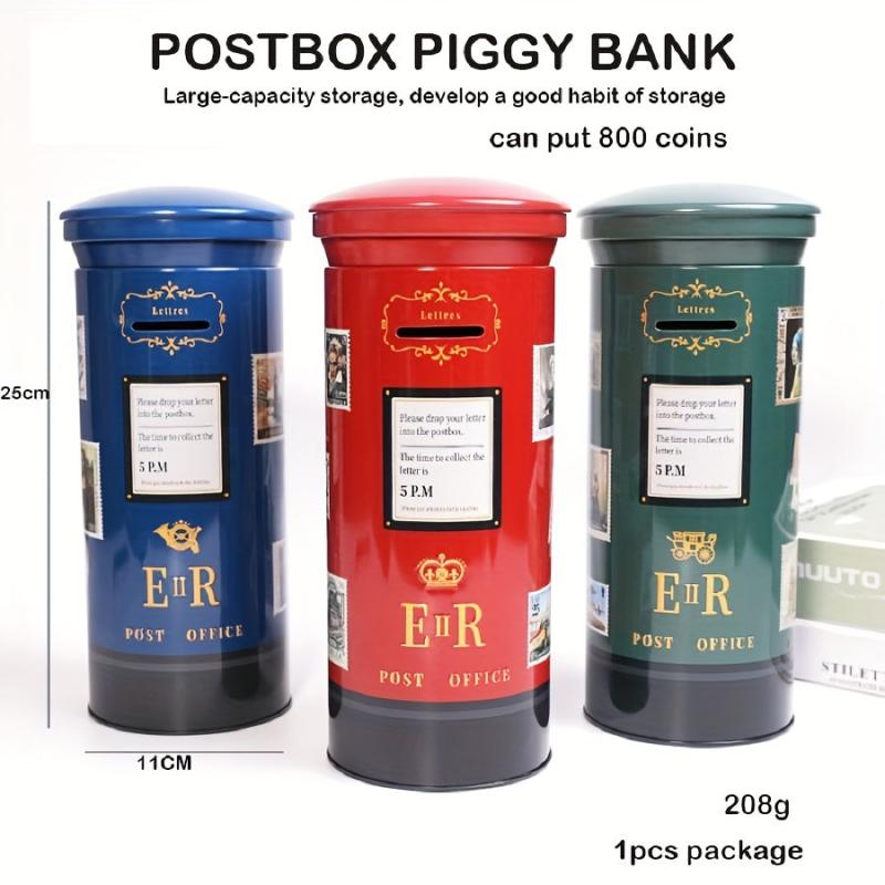 Postal Bank Piggy Bank Tinplate Piggy Bank