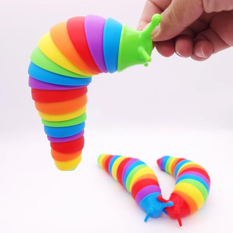 3D Bamboo Joint Caterpillar Snot Worm Puzzle Toys