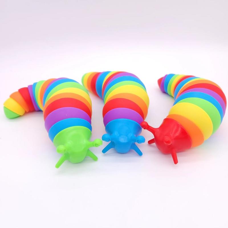 3D Bamboo Joint Caterpillar Snot Worm Puzzle Toys