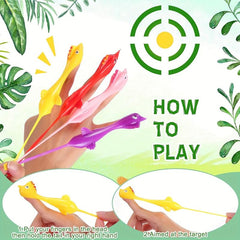 30-Piece Set of Catapult Chickens & Turkeys TPR Rubber w/ Finger Slingshots