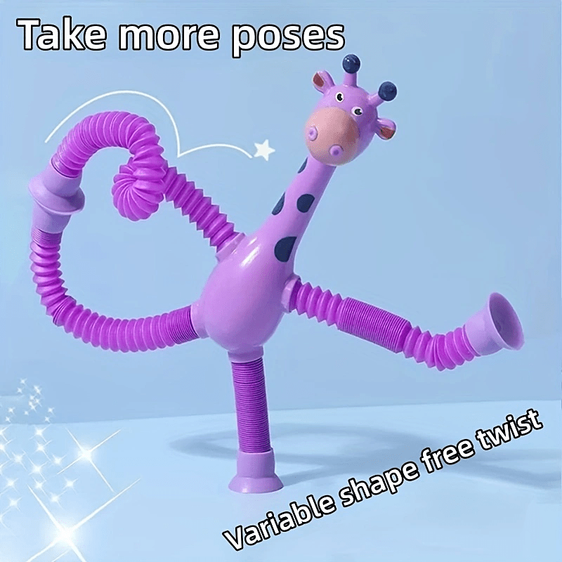 Long Neck Deer Retractable Tube Creative Toy Stress Reliever
