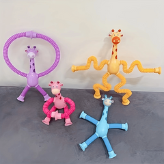 Long Neck Deer Retractable Tube Creative Toy Stress Reliever