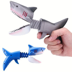 Shark Prank Toy Telescopic Spring Hand Clip Bite Fun