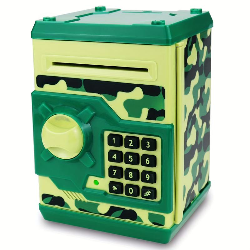 Electronic Mini ATM Bank Toy For Kids Auto Scroll Paper Money Safe Coin Banks