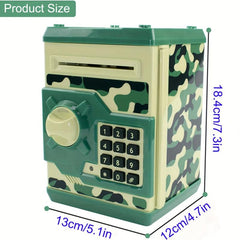 Electronic Mini ATM Bank Toy For Kids Auto Scroll Paper Money Safe Coin Banks
