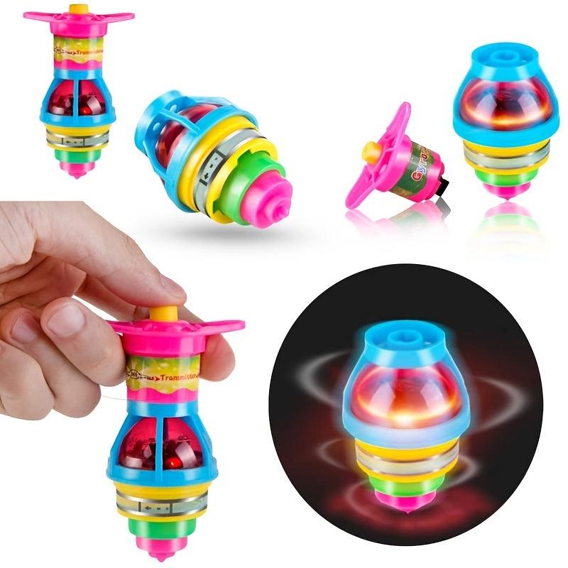 Luminous Spinning Tops Ejection Toy Flashing Led Gyroscope Classic Toys