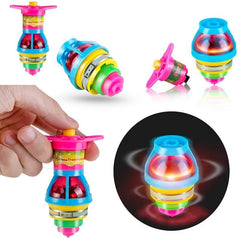 Luminous Spinning Tops Ejection Toy Flashing Led Gyroscope Classic Toys