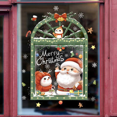 Christmas Window Wall Stickers Snowflake Cookies Candy Old Man PVC Wall Stickers
