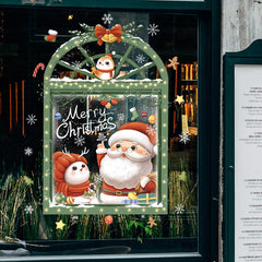 Christmas Window Wall Stickers Snowflake Cookies Candy Old Man PVC Wall Stickers