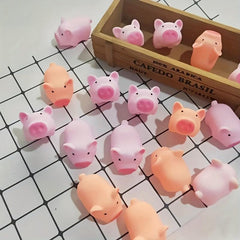 10pc Cartoon Pig Stress Relief Toys