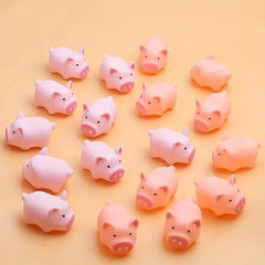 10pc Cartoon Pig Stress Relief Toys