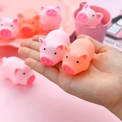 10pc Cartoon Pig Stress Relief Toys