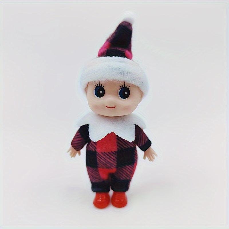 Christmas Elf Dolls Tree Decorations For Dollhouse, Holiday Figure Dolls