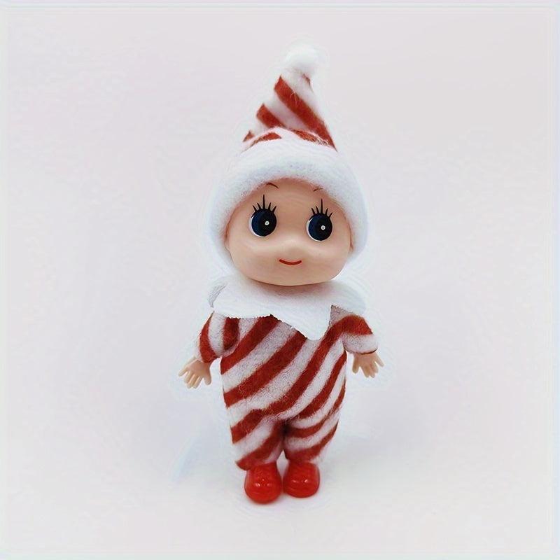 Christmas Elf Dolls Tree Decorations For Dollhouse, Holiday Figure Dolls