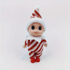 Christmas Elf Dolls Tree Decorations For Dollhouse, Holiday Figure Dolls