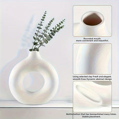 Ceramic Donut Vase Modern Minimalist Decoration