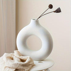 Ceramic Donut Vase Modern Minimalist Decoration