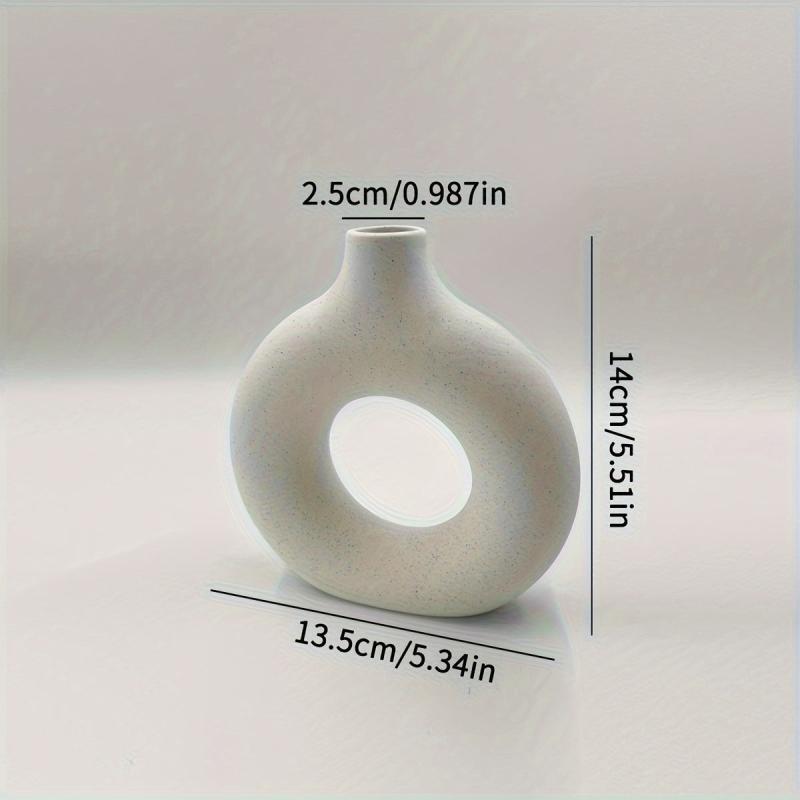 Ceramic Donut Vase Modern Minimalist Decoration