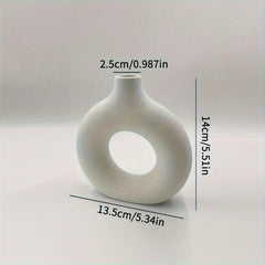 Ceramic Donut Vase Modern Minimalist Decoration
