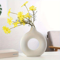 Ceramic Donut Vase Modern Minimalist Decoration
