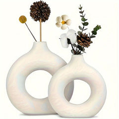 Ceramic Donut Vase Modern Minimalist Decoration