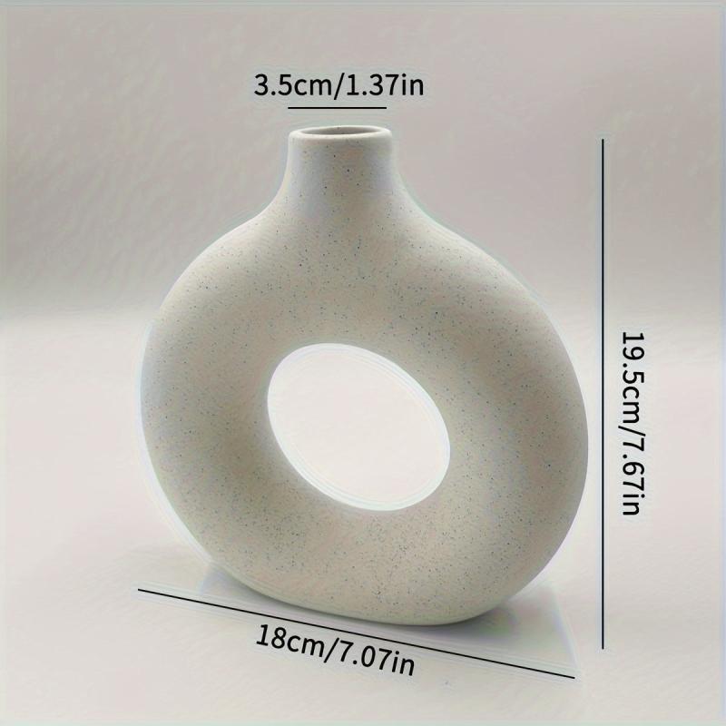 Ceramic Donut Vase Modern Minimalist Decoration