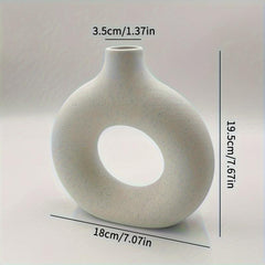 Ceramic Donut Vase Modern Minimalist Decoration