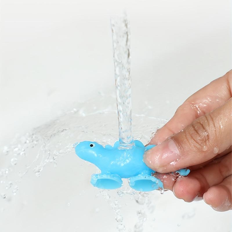 8pcs Baby Soft Silicone Sucker Toy Colorful Dinosaur Sensory Bath Toys