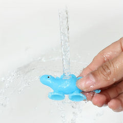 8pcs Baby Soft Silicone Sucker Toy Colorful Dinosaur Sensory Bath Toys