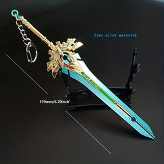 Metal Weapon Uncut Edge Ornaments Collection Model Games Cartoon Figure Toys