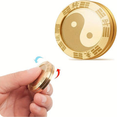 Metal Fidget Spinner Lucky Coins Tai Chi Symbols Stress Relief