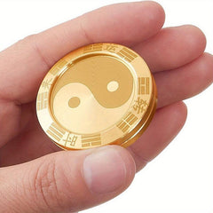 Metal Fidget Spinner Lucky Coins Tai Chi Symbols Stress Relief