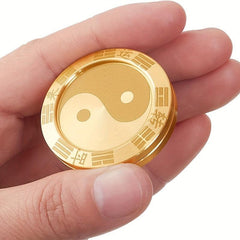 Metal Fidget Spinner Lucky Coins Tai Chi Symbols Stress Relief